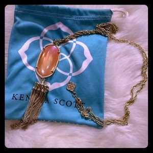 SOLD Coral/gold Rayne necklace